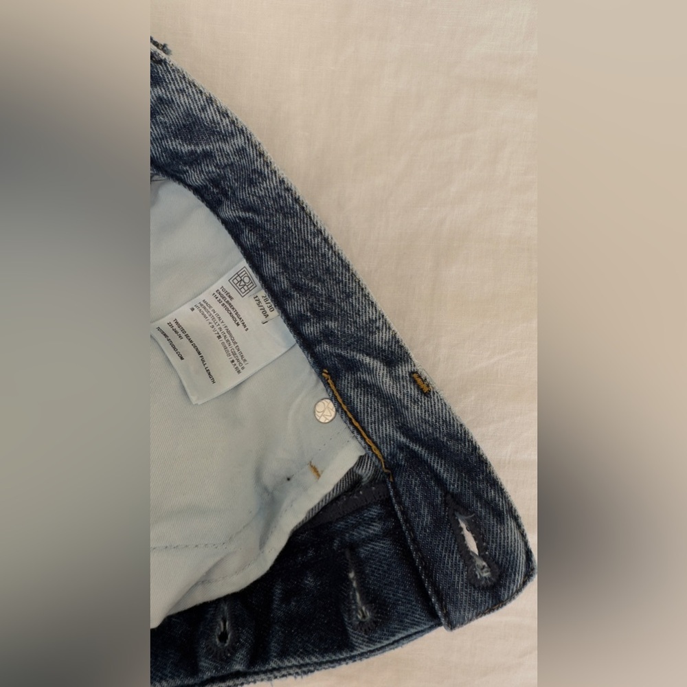TOTEME Twisted Seam High Waist Straight Leg Jeans (Worn Blue)  - in Size 28/30 - Picture 6 of 10